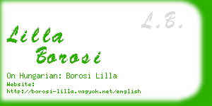 lilla borosi business card